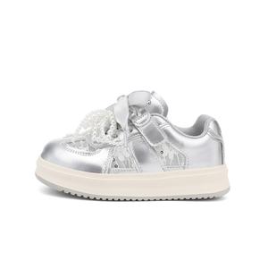 Противоскользящие, амортизирующие, устойчивые к истиранию, дышащие, повседневные детские кроссовки ST&SAT, серебряный