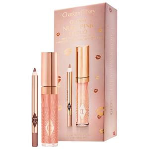 Мини-набор: розовый блеск для губ и карандаш для губ Charlotte Tilbury, Nude Pink