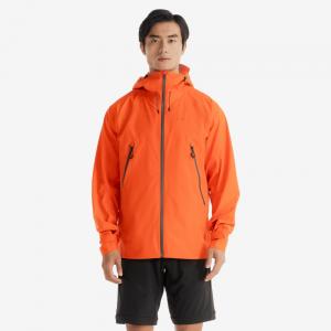 Мужская ветрозащитная куртка для горного туризма MH500 - оранжевая Quechua