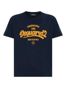 Футболка с принтом DSQUARED2 Canadian Bros, синий