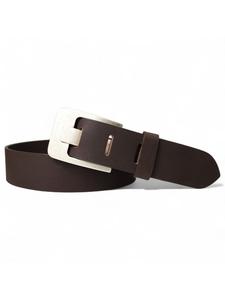 Кожаный ремень с широким шипом, темно-коричневого цвета FRONHOFER