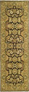 Ковер-дорожка SAFAVIEH, 77 x 305 см, Old World Collection, Dark Brown & Gold, ручной работы, традиционный восточный из шерсти, идеален для помещений с высокой проходимостью в гостиной, спальне (OW115B)
