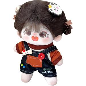 Хлопковая кукла каштанового цвета плюшевая кукла высотой 20 см MENGWAGONGDIAN
