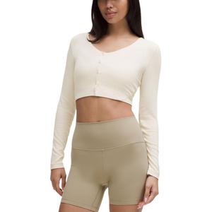 Женский ребристый топ Lululemon, светлая слоновая кость