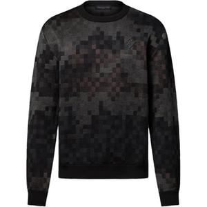 Дамокамуфляж джерси пуловер LOUIS VUITTON, черный