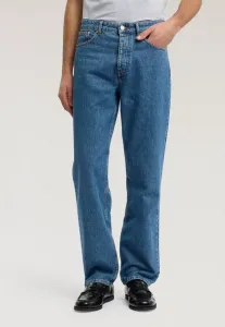 Динамичные джинсы прямого кроя с эффектом потертости Trussardi, Blue Rimini