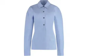 Рубашка с прямым подолом и затяжкой Alexander Wang, синий