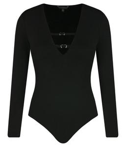 Боди женское Guess Jeans с вырезом, черный