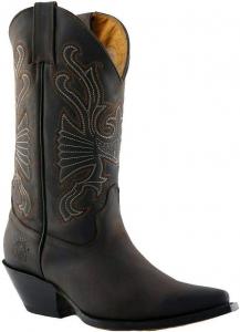 Унисекс ковбойские сапоги Grinders Buffalo из телячьей кожи с зауженным носком, коричневый