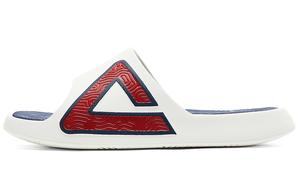 PEAK Амортизирующие износостойкие тапочки-слайды мужские, белые, темно-синие, красные