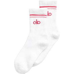 Низкие носки унисекс 1 упаковка Alo Yoga, белый/красный