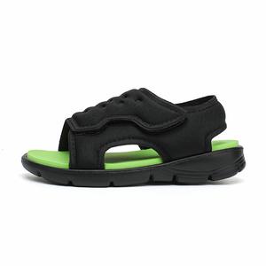 Детские сандалии с низким верхом и противоскользящим покрытием для детей от 3 до 7 лет RHOBESAM, черный/зеленый