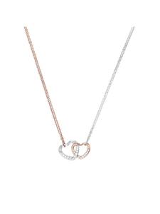 Amor Колье с подвеской, серебро 925 пробы, родированное и покрытое розовым золотом в двухцветном исполнении