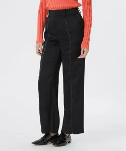 Атласные прямые брюки Loveless, цвет Black