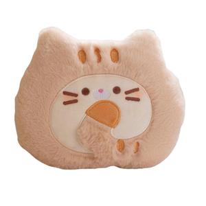 Мягкая игрушка милый котенок Butter Meow и тигровый кот Roll, высота 23 см Small bubble, светло-коричневый