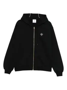 Толстовка с капюшоном на молнии с нашивкой-логотипом CASABLANCA, черный