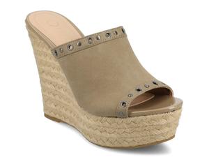 Сандалии Journee Yari Wedge Sandal, серо-коричневый