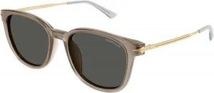 Солнцезащитные очки Montblanc MB 0304 SA- 004 Коричневые/Серое Золото