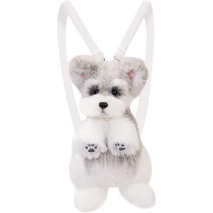 Снежный рюкзак для плюшевых кукол игрушка высота 45cm брелок в виде кошачьей лапки + шарф Chongker