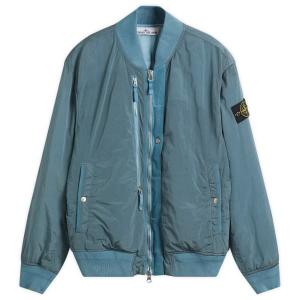 Куртка-Бомбер из нейлона и металлического эконила Primaloft Stone Island, Steel Blue