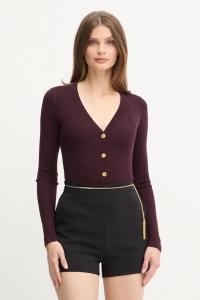 Кардиган с шерстью Elisabetta Franchi, бордовый