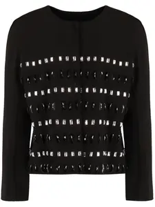 Крепдешиновый жакет MAX MARA, черный