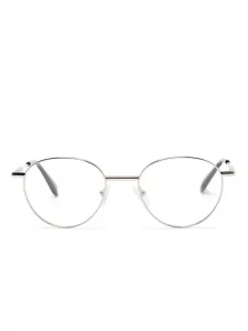 Очки в круглой оправе Alexander Mcqueen, серебристый