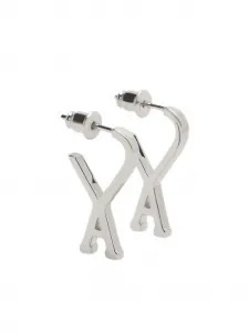 Маленькие серьги-кольца с монограммой Ami De Coeur Ami Paris, серебристый