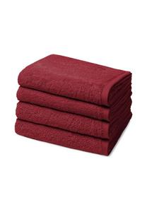 Набор полотенец Ross Vita, 4 штуки, 100x50 см, бордовый