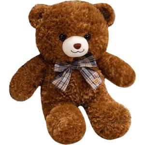 Плюшевый мишка с бантом-бабочкой, высота 35см/45см Mr. Toy, коричневый