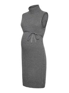 MAMALICIOUS Вязаное платье 'RITA' в сером цвете