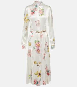 Платье миди Jane с цветочным принтом GABRIELA HEARST, синий