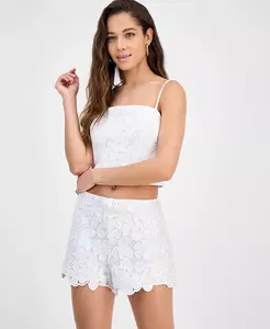 Женский топ Delilah, связанный крючком GUESS, белый