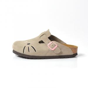 Boku Женские серые мюли с противоскользящей подошвой, устойчивые к истиранию и запаху, цвет Gray Kitten Mules