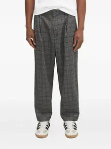 Клетчатые брюки со складками Neighborhood, черный