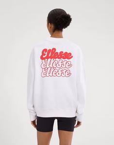 Толстовка с длинными рукавами и принтом Lo sbuffo белого цвета Ellesse