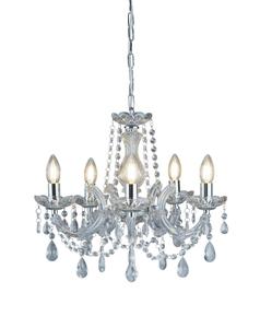 Хрустальный подвесной светильник 48/120 см Searchlight, хром