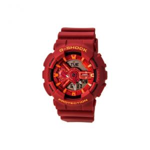 CASIO Часы Unisex Liquid Crystal/Analog Dual Display Series 51mm Red Watch GA-110AC-4A