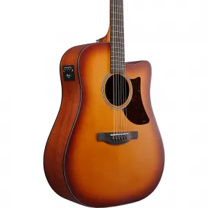 Акустико-электрогитара Ibanez AAD50CE Advanced Sitka Spruce-Sapele Grand Dreadnought, светло-коричневый с градиентом Sunburst