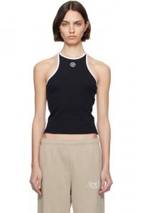 Черная ребристая майка SRHWC Sporty & Rich