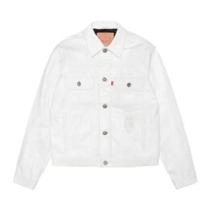 Куртка Stussy x Levi's Leather Trucker Jacket, белый