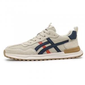 Антискользящие износостойкие водонепроницаемые дышащие легкие низкие повседневные кроссовки мужские X-ZONE, весенние сетчатые бело-голубые