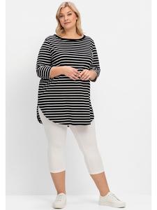 Футболка sheego, черно-белый