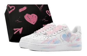 Кроссовки Nike Air Force 1 Skateboarding Shoes Women's Low-top White/Blue, синий