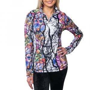 Куртка-поло Sno Skins Micro Fiber Print с застежкой-молнией на четверть длины (женская) - Зима 2025, Nightfall