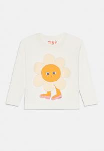 Топ TINYCOTTONS DROP FLOWER GRAPHIC SLEEVE TEE UNISEX, Off-White/White