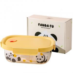 Термостойкие стеклянные ланчбоксы KAWASIMAYA, желтый