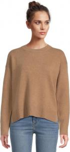 Свитер L.L.Bean Women's Wicked Soft Cotton/Cashmere Crewneck Sweater, Camel Brown Heather