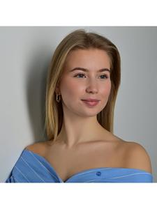 Adeliás Женские серьги - серьги-гвоздики из нержавеющей стали в золотом исполнении