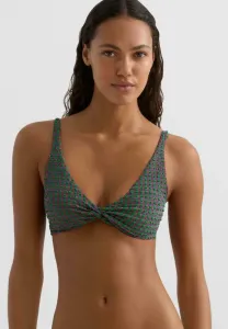 Бикини-Топ в клетку с завязками на шее Oysho, Mottled Green